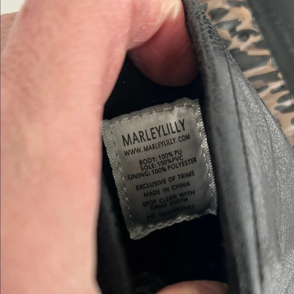 Marleylylli Black Women's Lace-Up Boots